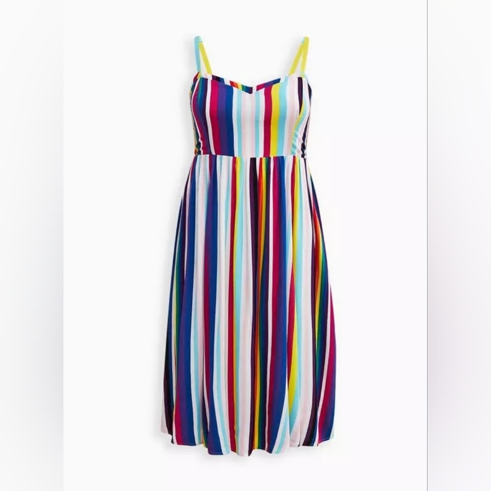 🌈Torrid🌈 Multicolor Striped Pride Dress Size 1 - Picture 4 of 10